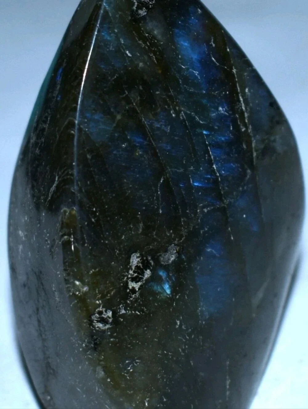 FLASHY Labradorite Freeform Stunning HG Blue Flash Crystal Home Decor Art NEW